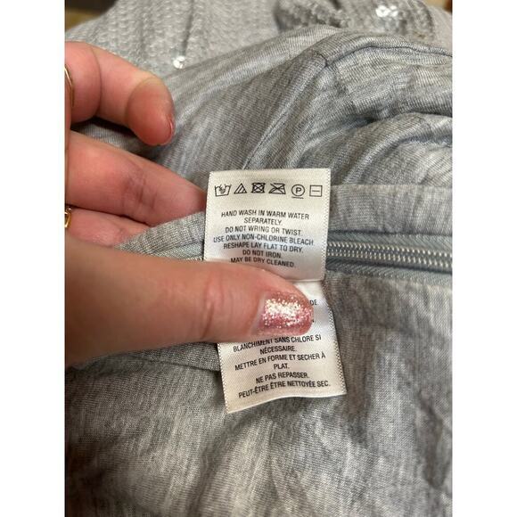 Anthropologie Ett:Twa Claudette Silver Sequined Spaghetti Strap Jumpsuit - 10 - Picture 9 of 10